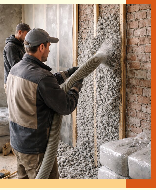 Утепление кирпичного дома эковатой в Качканаре от 2409 руб./м² | ТепломастерКчк