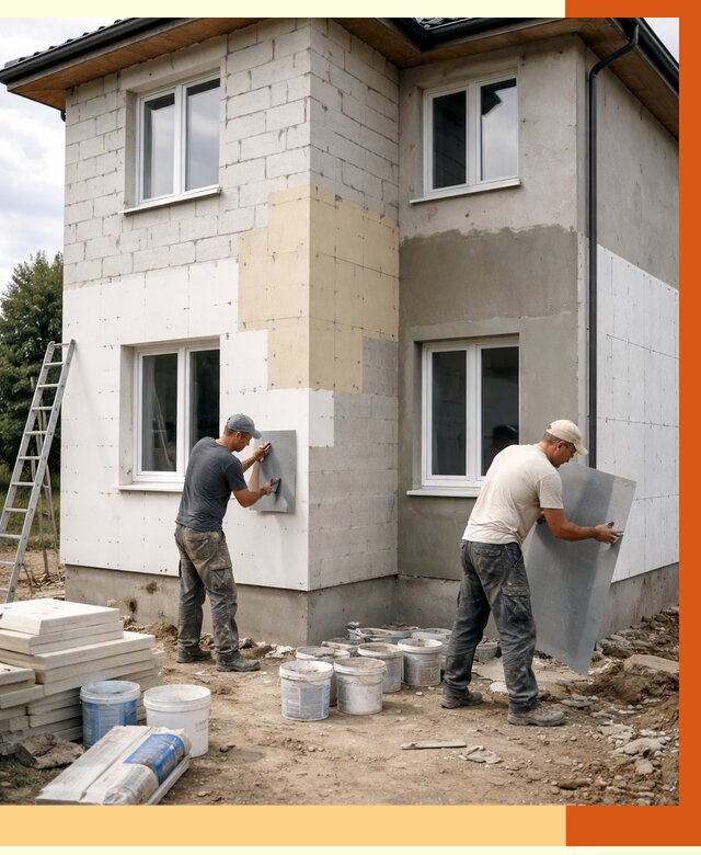 Утепление дома из газобетона в Качканаре от 4306 руб./м² — заказать у ТепломастерКчк